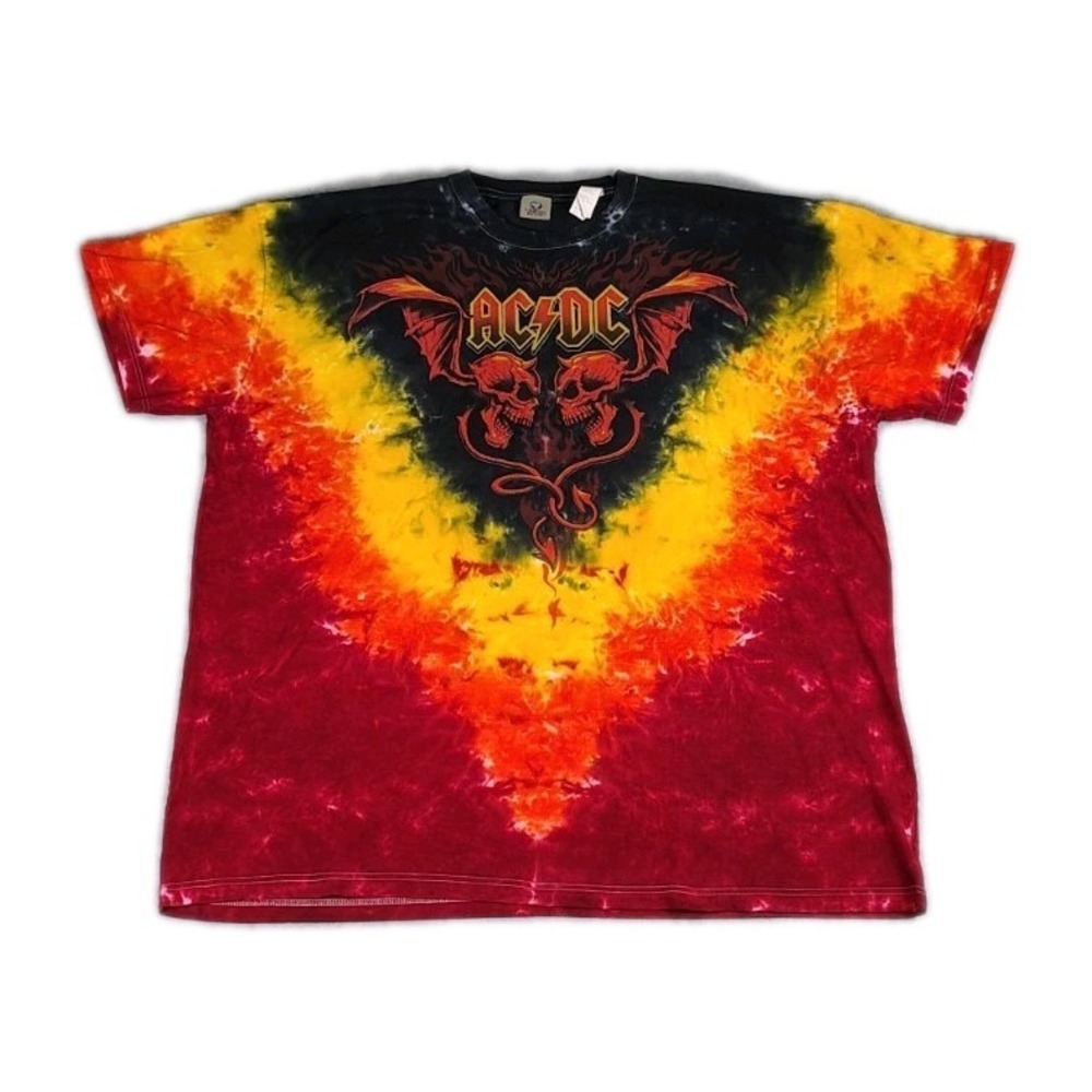 Liquid Blue T Shirt Men XXXL AC DC Sympathy For The Devil Tie Dye 90s Y2K